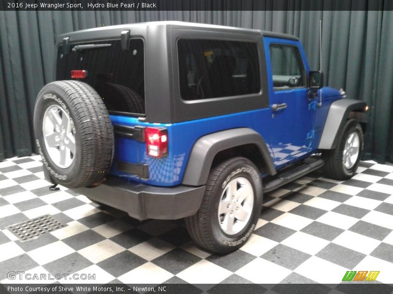Hydro Blue Pearl / Black 2016 Jeep Wrangler Sport