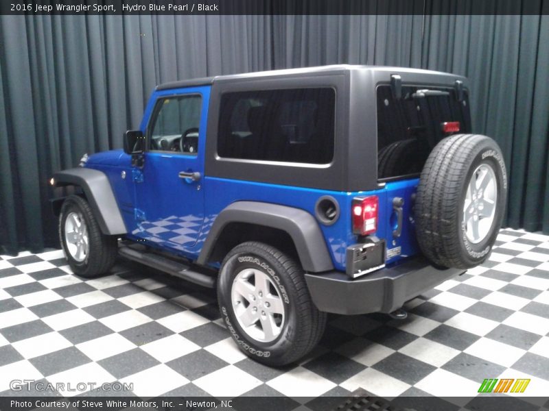 Hydro Blue Pearl / Black 2016 Jeep Wrangler Sport
