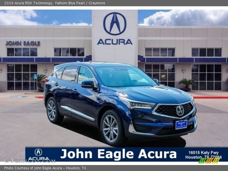 Fathom Blue Pearl / Graystone 2019 Acura RDX Technology