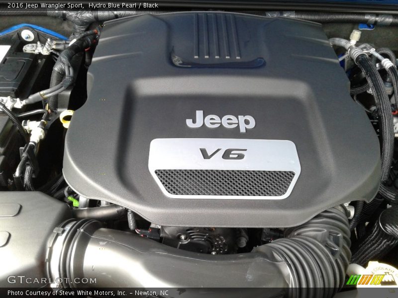 Hydro Blue Pearl / Black 2016 Jeep Wrangler Sport