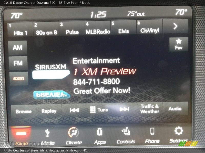 B5 Blue Pearl / Black 2018 Dodge Charger Daytona 392