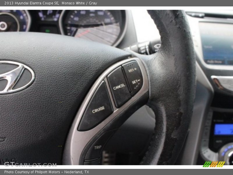 Monaco White / Gray 2013 Hyundai Elantra Coupe SE