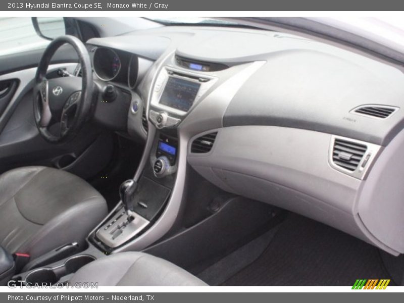 Monaco White / Gray 2013 Hyundai Elantra Coupe SE