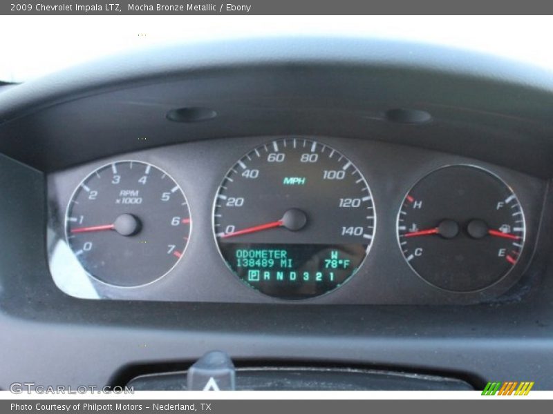 Mocha Bronze Metallic / Ebony 2009 Chevrolet Impala LTZ