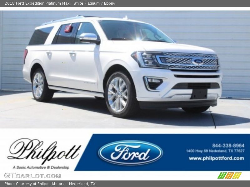 White Platinum / Ebony 2018 Ford Expedition Platinum Max