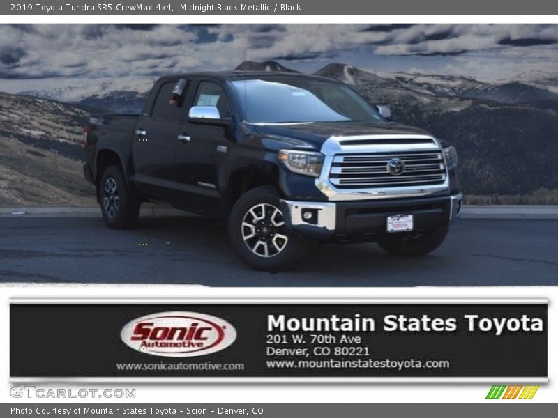 Midnight Black Metallic / Black 2019 Toyota Tundra SR5 CrewMax 4x4