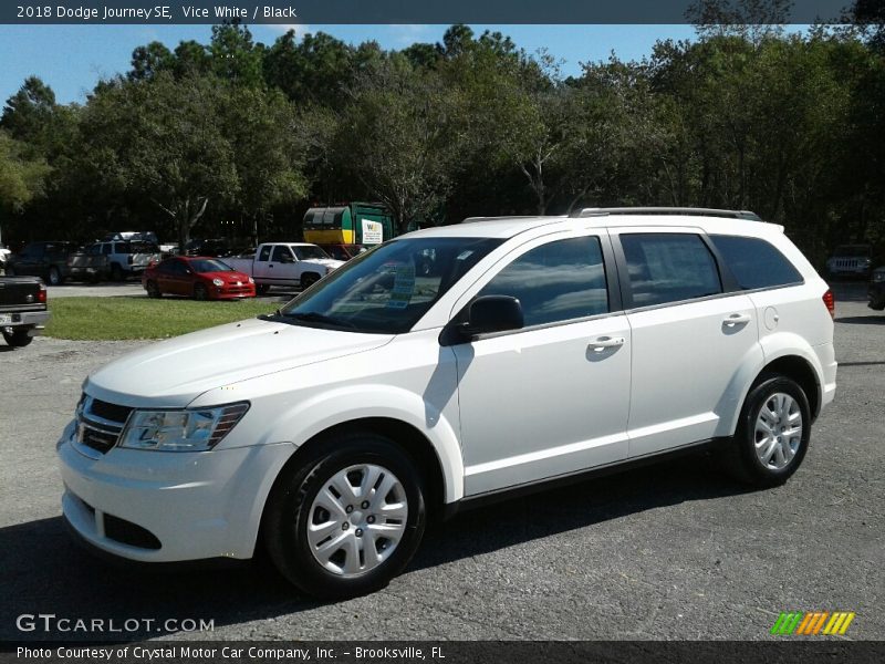 Vice White / Black 2018 Dodge Journey SE