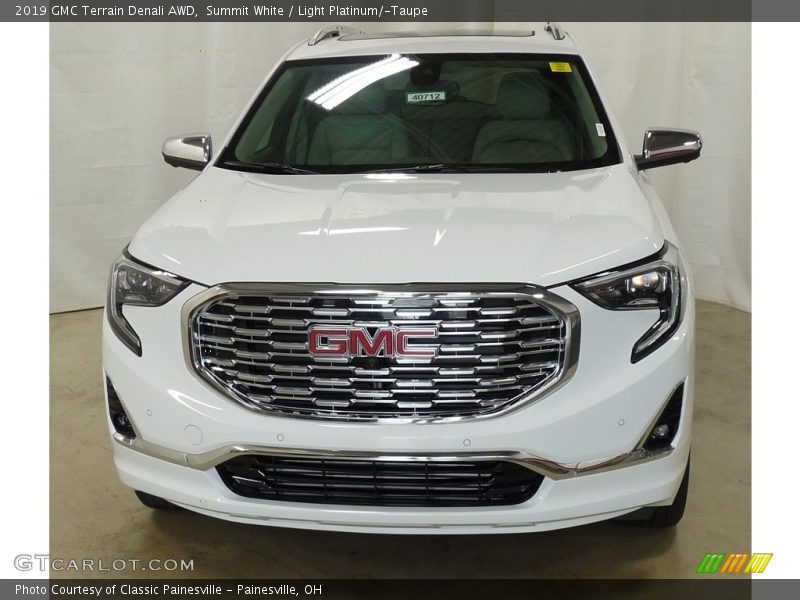 Summit White / Light Platinum/­Taupe 2019 GMC Terrain Denali AWD