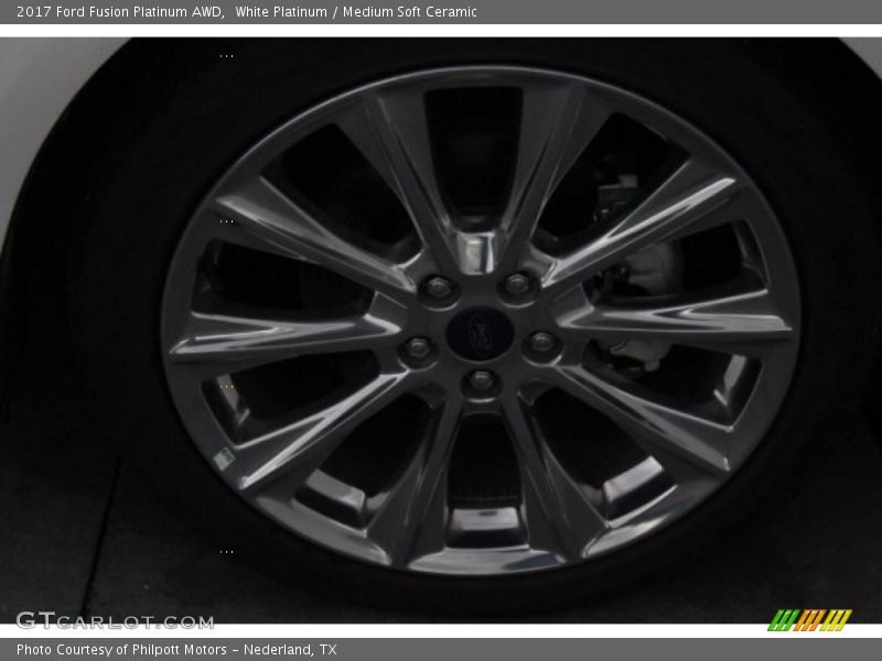 White Platinum / Medium Soft Ceramic 2017 Ford Fusion Platinum AWD