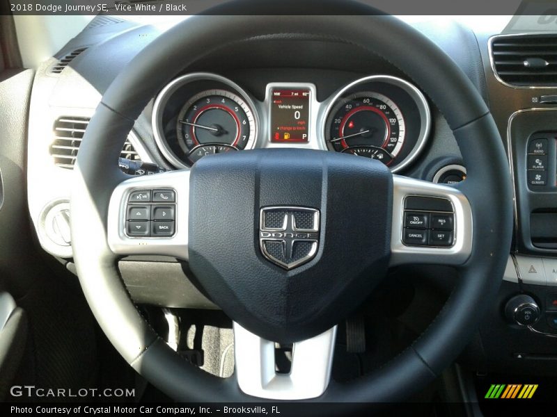 Vice White / Black 2018 Dodge Journey SE