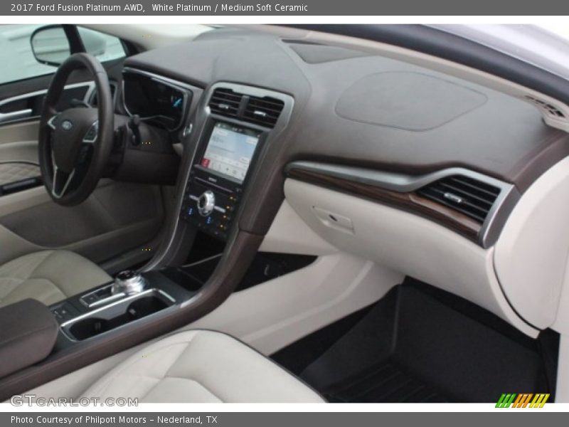 White Platinum / Medium Soft Ceramic 2017 Ford Fusion Platinum AWD