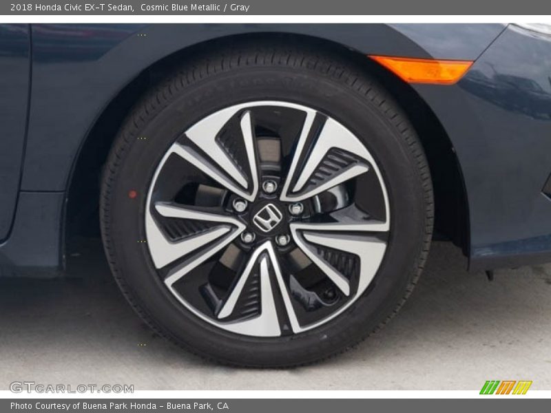 Cosmic Blue Metallic / Gray 2018 Honda Civic EX-T Sedan
