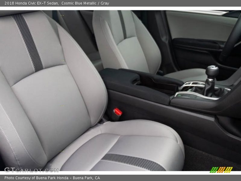Cosmic Blue Metallic / Gray 2018 Honda Civic EX-T Sedan