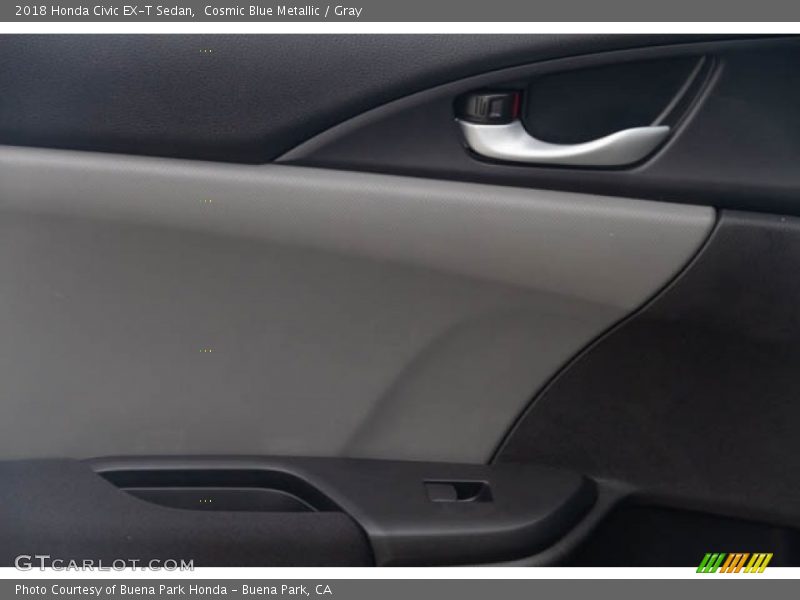 Cosmic Blue Metallic / Gray 2018 Honda Civic EX-T Sedan