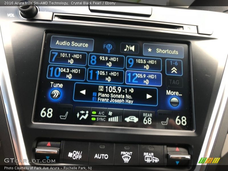 Crystal Black Pearl / Ebony 2016 Acura MDX SH-AWD Technology