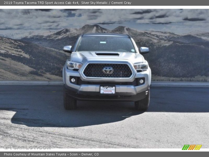 Silver Sky Metallic / Cement Gray 2019 Toyota Tacoma TRD Sport Access Cab 4x4