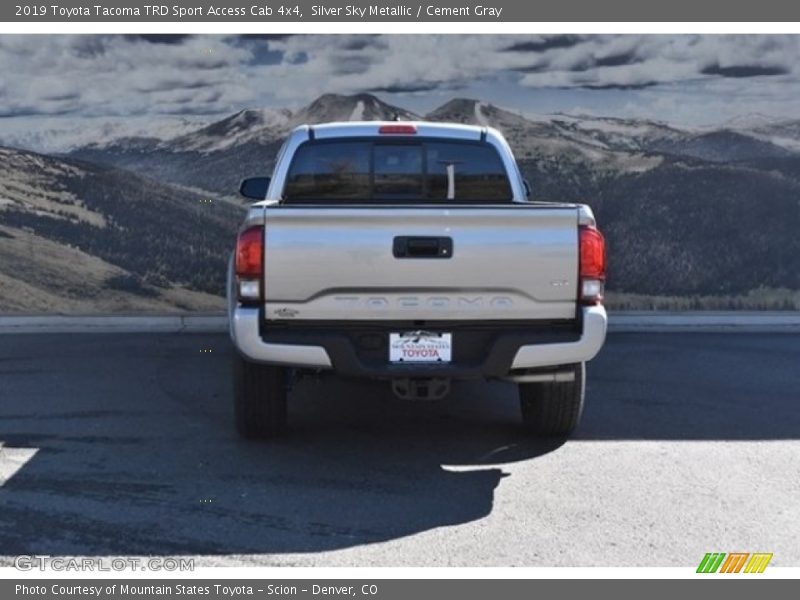 Silver Sky Metallic / Cement Gray 2019 Toyota Tacoma TRD Sport Access Cab 4x4