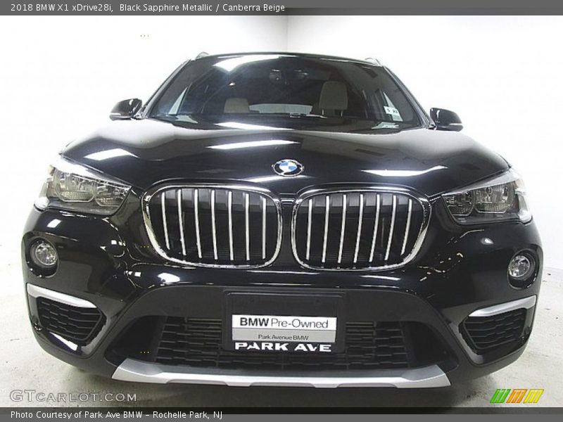 Black Sapphire Metallic / Canberra Beige 2018 BMW X1 xDrive28i