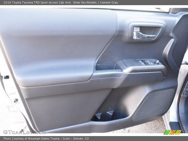 Silver Sky Metallic / Cement Gray 2019 Toyota Tacoma TRD Sport Access Cab 4x4