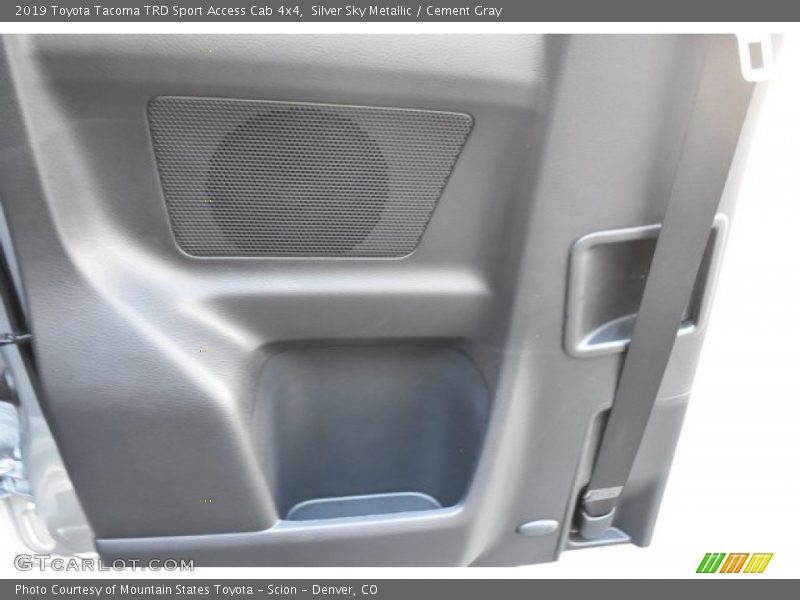 Silver Sky Metallic / Cement Gray 2019 Toyota Tacoma TRD Sport Access Cab 4x4