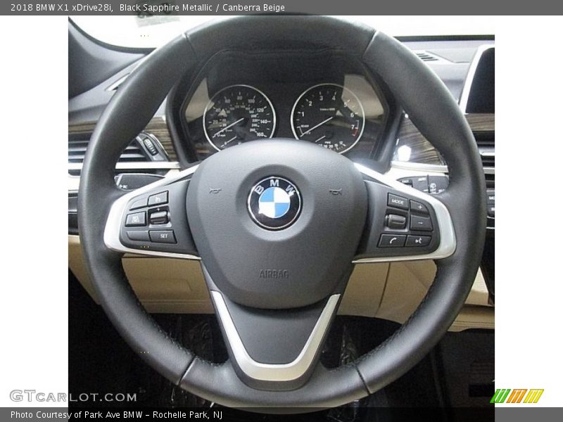 Black Sapphire Metallic / Canberra Beige 2018 BMW X1 xDrive28i