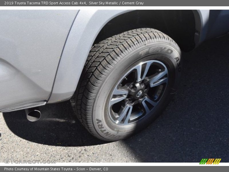 Silver Sky Metallic / Cement Gray 2019 Toyota Tacoma TRD Sport Access Cab 4x4