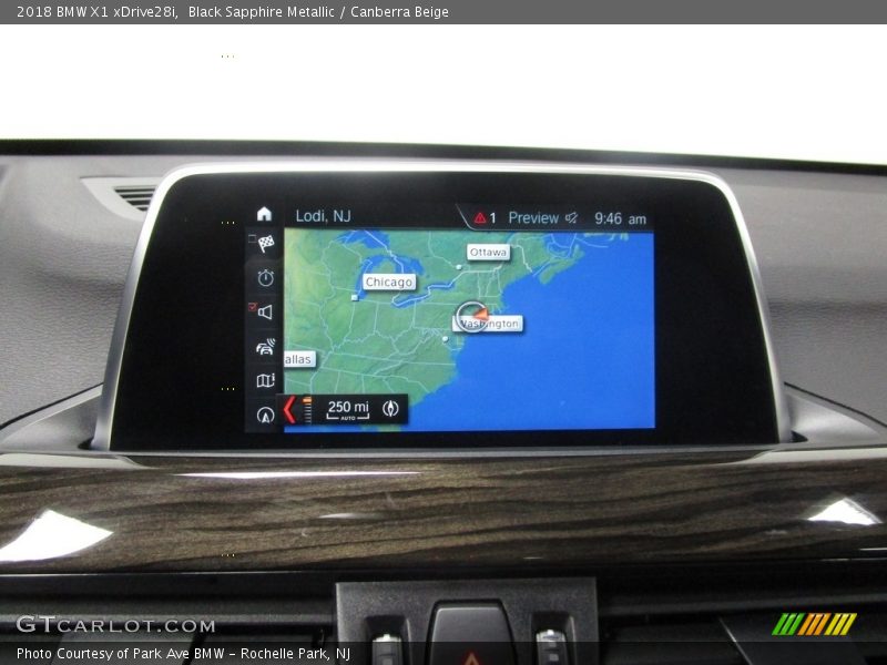 Black Sapphire Metallic / Canberra Beige 2018 BMW X1 xDrive28i