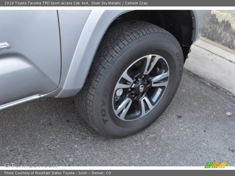 Silver Sky Metallic / Cement Gray 2019 Toyota Tacoma TRD Sport Access Cab 4x4
