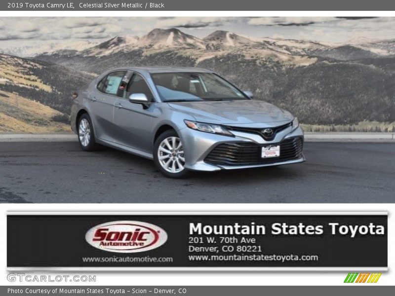Celestial Silver Metallic / Black 2019 Toyota Camry LE