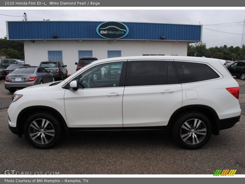 White Diamond Pearl / Beige 2016 Honda Pilot EX-L