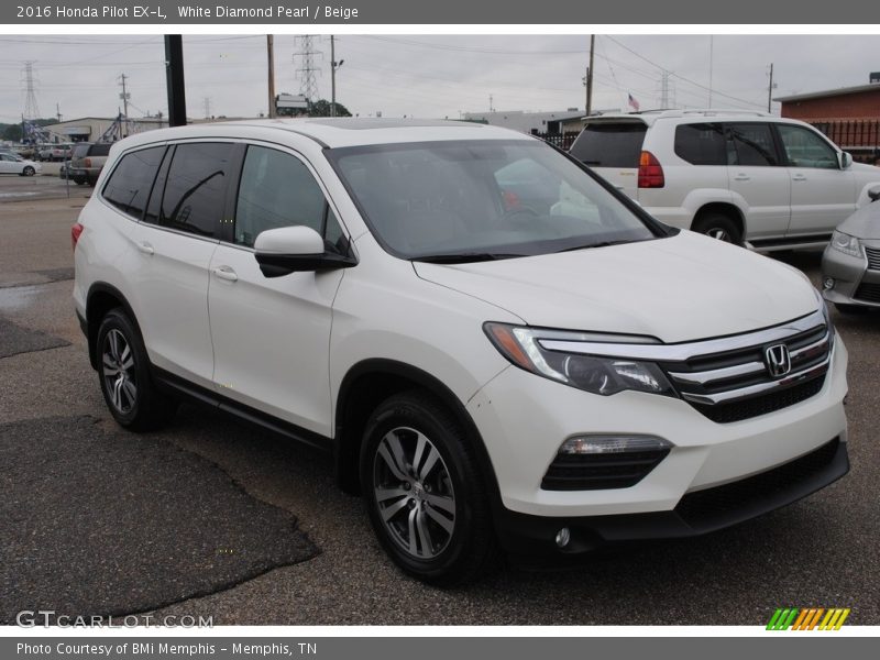 White Diamond Pearl / Beige 2016 Honda Pilot EX-L