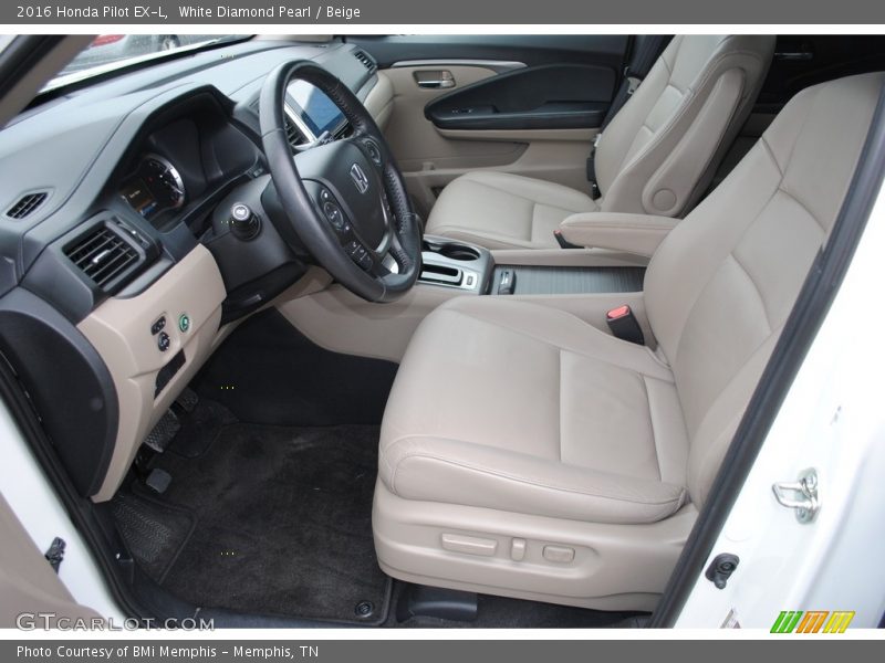 White Diamond Pearl / Beige 2016 Honda Pilot EX-L