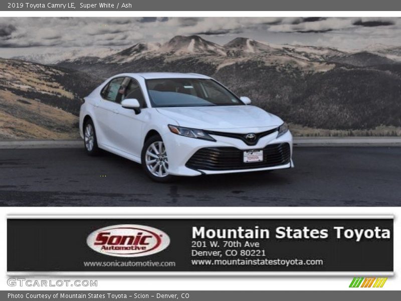 Super White / Ash 2019 Toyota Camry LE
