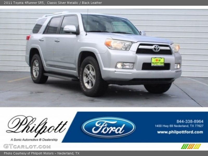 Classic Silver Metallic / Black Leather 2011 Toyota 4Runner SR5