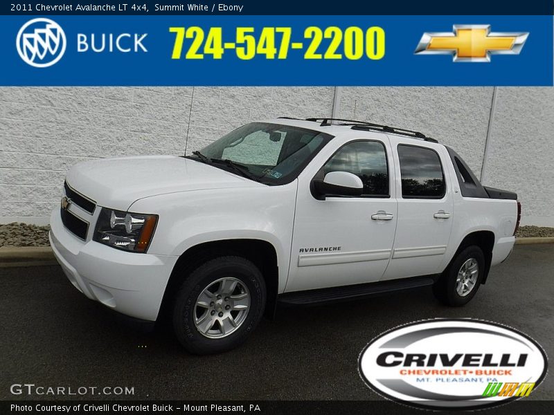 Summit White / Ebony 2011 Chevrolet Avalanche LT 4x4