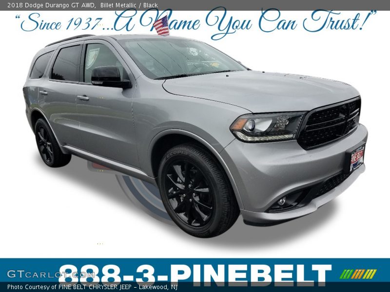 Billet Metallic / Black 2018 Dodge Durango GT AWD