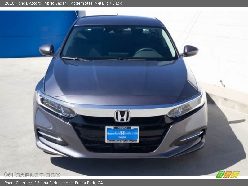 Modern Steel Metallic / Black 2018 Honda Accord Hybrid Sedan