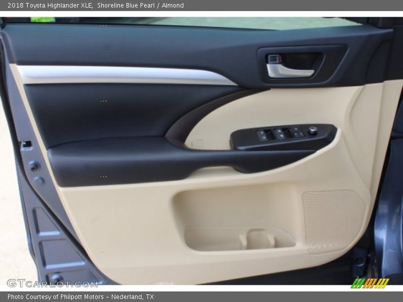 Shoreline Blue Pearl / Almond 2018 Toyota Highlander XLE
