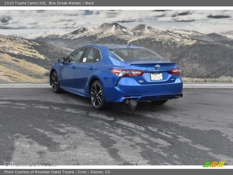 Blue Streak Metallic / Black 2019 Toyota Camry XSE