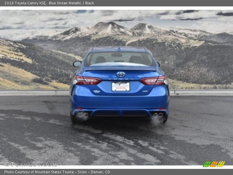 Blue Streak Metallic / Black 2019 Toyota Camry XSE