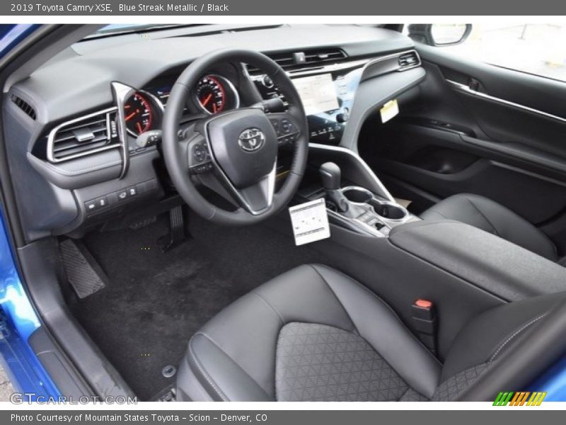 Blue Streak Metallic / Black 2019 Toyota Camry XSE