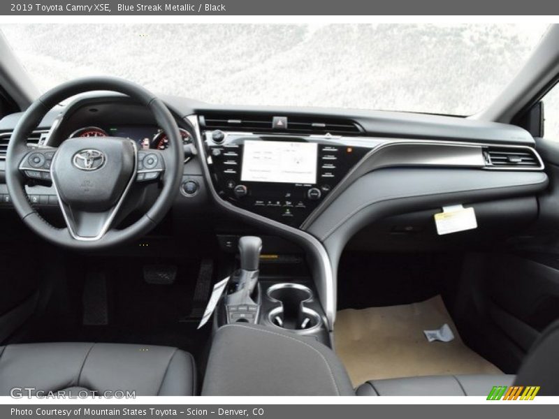 Blue Streak Metallic / Black 2019 Toyota Camry XSE