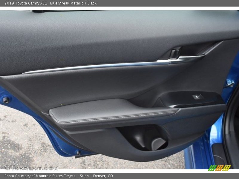 Blue Streak Metallic / Black 2019 Toyota Camry XSE