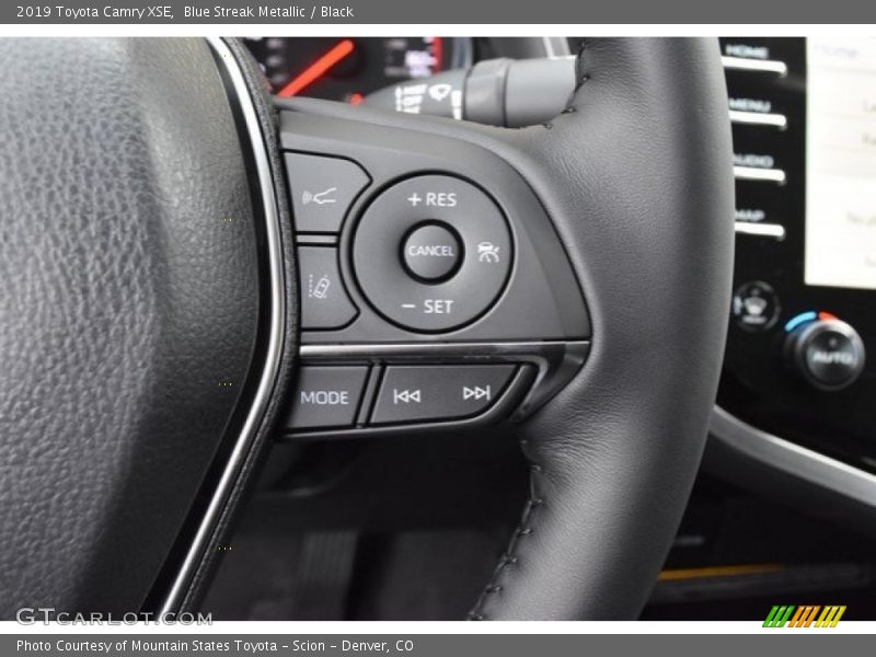 Blue Streak Metallic / Black 2019 Toyota Camry XSE