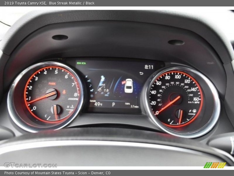 Blue Streak Metallic / Black 2019 Toyota Camry XSE