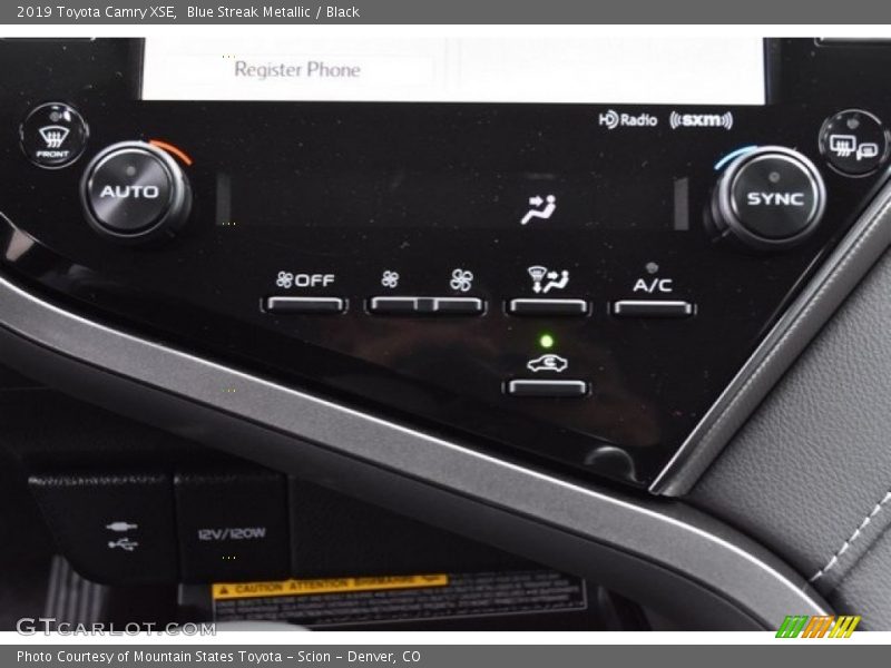 Blue Streak Metallic / Black 2019 Toyota Camry XSE