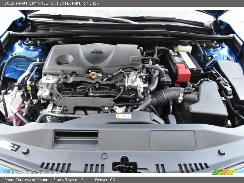 Blue Streak Metallic / Black 2019 Toyota Camry XSE