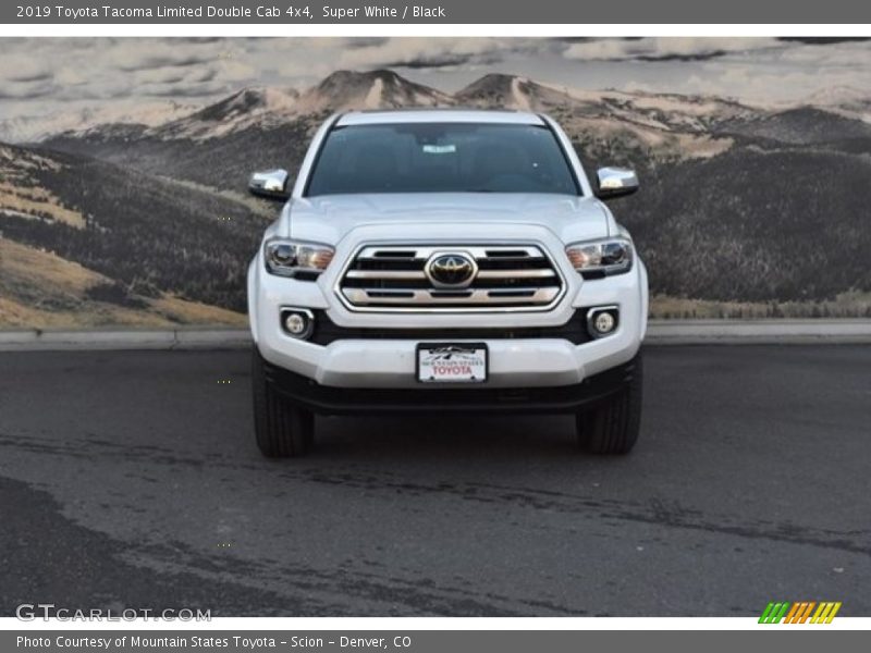 Super White / Black 2019 Toyota Tacoma Limited Double Cab 4x4