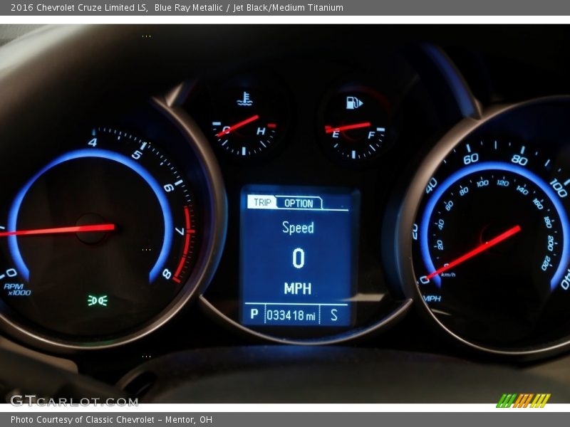 Blue Ray Metallic / Jet Black/Medium Titanium 2016 Chevrolet Cruze Limited LS