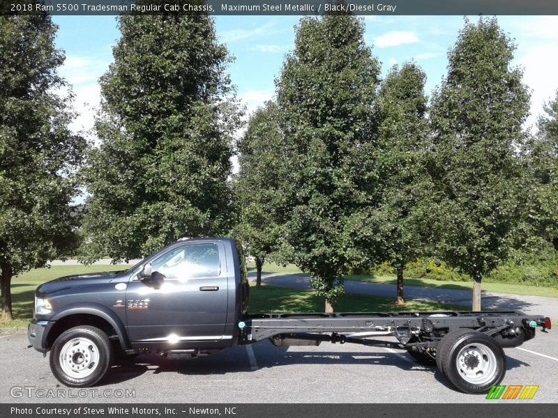 Maximum Steel Metallic / Black/Diesel Gray 2018 Ram 5500 Tradesman Regular Cab Chassis